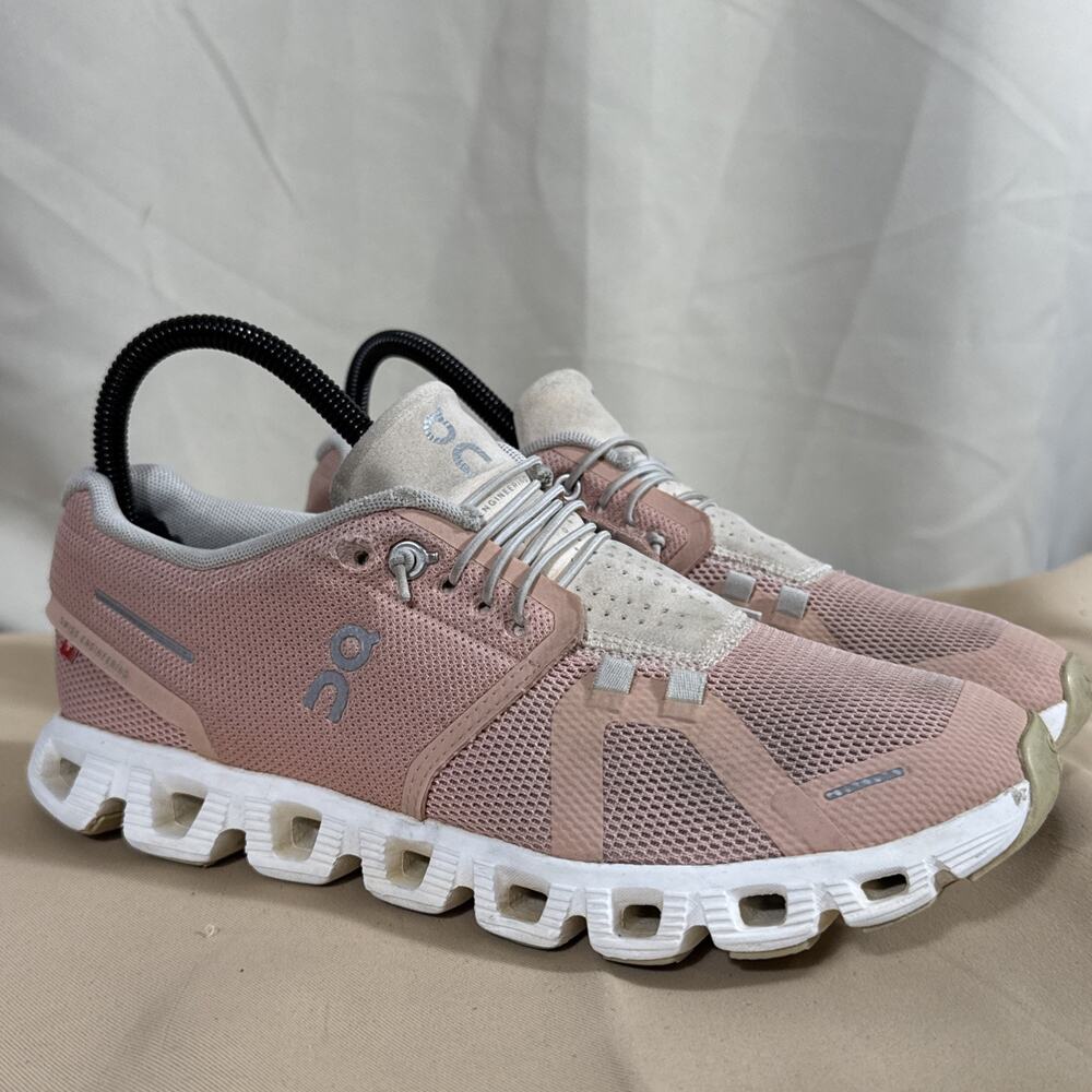 On Running Cloud Women’s 8 Blush Pink Gray CloudTec Running Sneakers Shoes